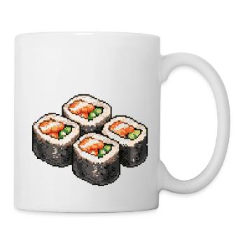 Sushi Pixel Symbol - Tasse - Weiß - Rechts