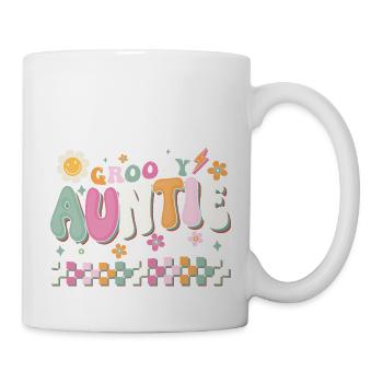 Auntie 60s 70s Hippie Family Best Aunt Ever Auntie - Mug - white - Right