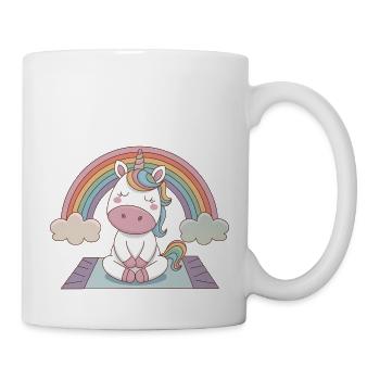licorne de yoga - Mug blanc - blanc - Droite