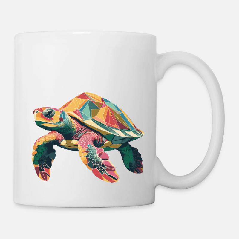 Tortue Prismatique - Mug blanc - blanc