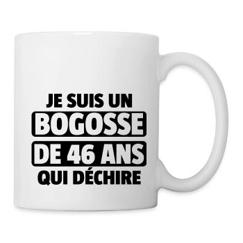 homme de 46 ans / cadeau 46 ans / t-shirt 46 ans - Mug blanc - blanc - Droite