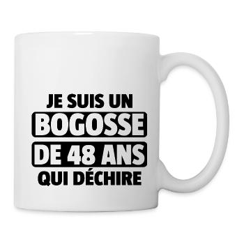 homme de 48 ans / cadeau 48 ans / t-shirt 48 ans - Mug blanc - blanc - Droite