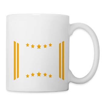 Heavy Metal Rocks Hard Rock Music Text Stars Logo - Mug - white - Right