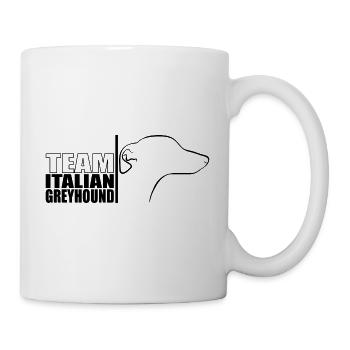 TEAM Italian Greyhound Hunde Hund Wilsigns - Tasse - Weiß - Rechts
