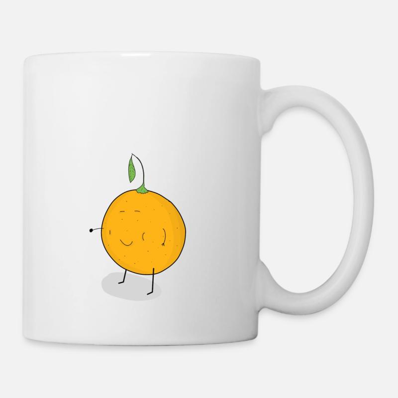 orange - Tasse - Weiß