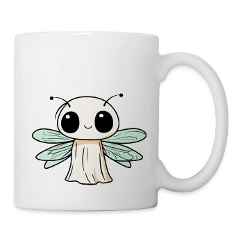 Dragonfly Halloween Comic Ghost - Mug - white - Right