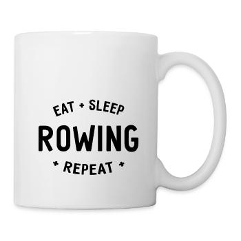 Eat Sleep Rowing Repeat - Rowing - Rowers - Mug - white - Right