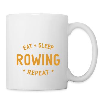 Manger, Dormir, Ramer, Répéter, Ramer - Mug blanc - blanc - Droite