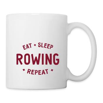 Eat Sleep Rowing Repeat - Rowing - Rowers - Mug - white - Right