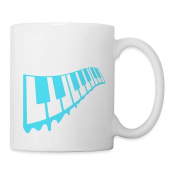 Graffiti Drop Piano Keys DJ Musical Instrument - Mug - white - Right