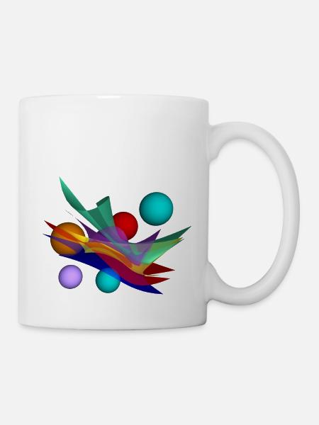 Design mit bicubic waves - Tasse - Weiß
