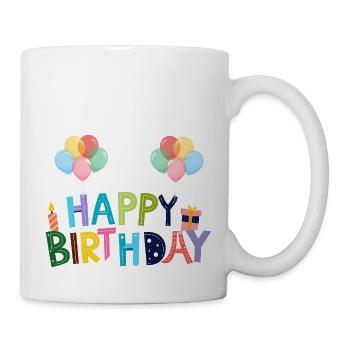 Bon anniversaire - Mug blanc - blanc - Droite