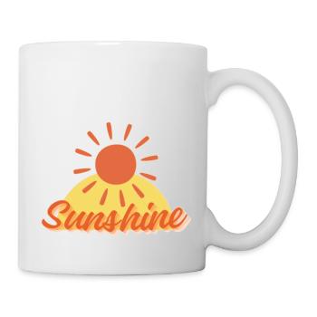 Die Sonne scheint - Tasse - Weiß - Rechts