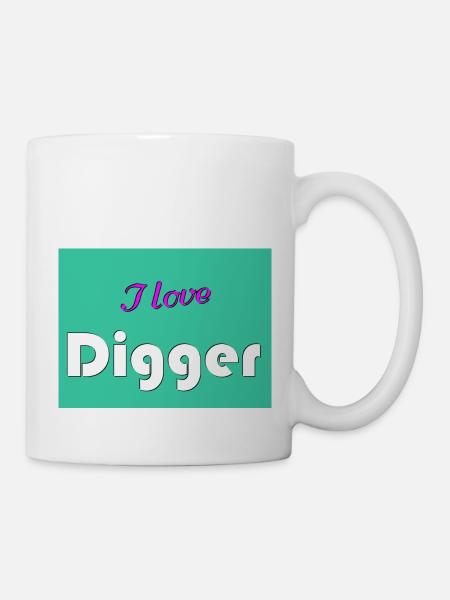 J’adore Digger - Mug blanc - blanc