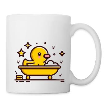 Badeente Badewanne - Tasse - Weiß - Rechts