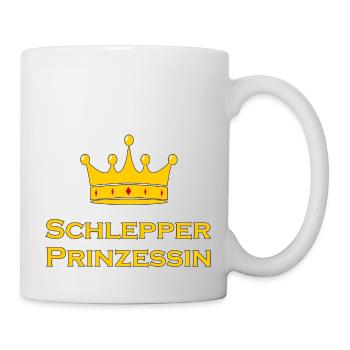 Schlepper Prinzessin – Krönendes Design - Tasse - Weiß - Rechts