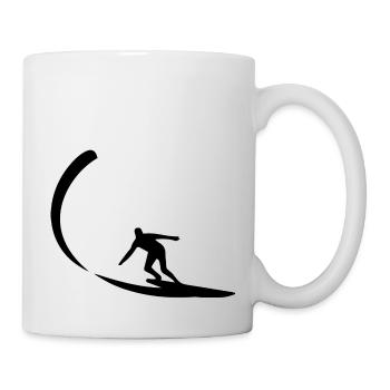 Surf Planche de surf Surfeur Sports nautiques - Mug blanc - blanc - Droite