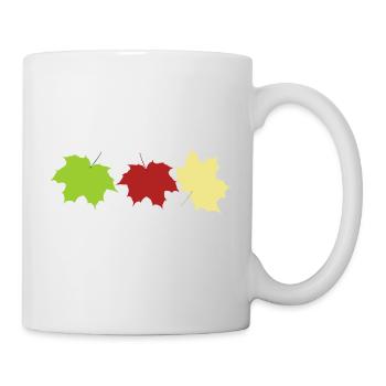 Herbstlaub - Tasse - Weiß - Rechts