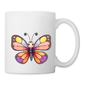 Whimsical Butterfly with Colorful Wings - Mug - white - Right