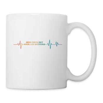 Heartbeat my heart beats for the engines - Mug - white - Right