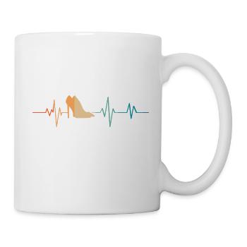 Heartbeat Retro Heeled Shoes - Mug - white - Right