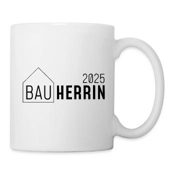 Bauherrin 2025 - mit Häuschen - Tasse - Weiß - Rechts