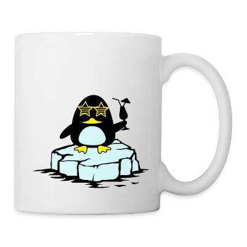 beach pinguin eisscholle - Tasse - Weiß - Rechts