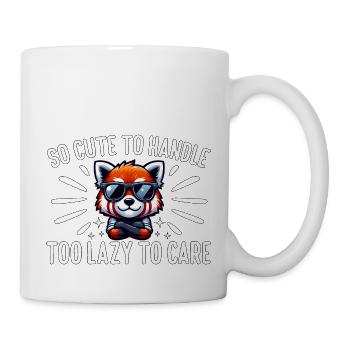 SI MIGNON À MANIPULER, TROP PARESSEUX POUR S’EN SOUCIER - Mug blanc - blanc - Droite