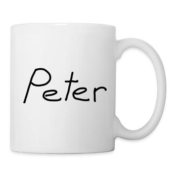 Peter - Tasse - Weiß - Rechts