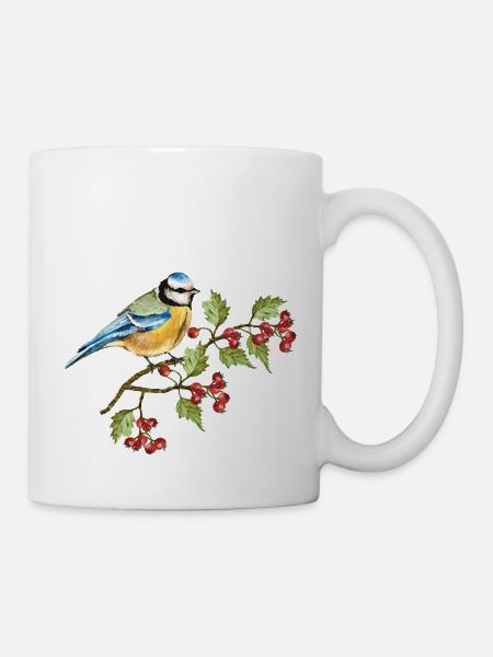 Bunter Vogel - Tasse - Weiß
