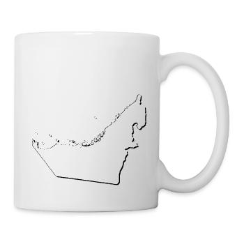 (UAE) Emirates map as outline - Mug - white - Right