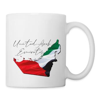 (UAE) Emirates flag in the Emirates Map EN - Mug - white - Right