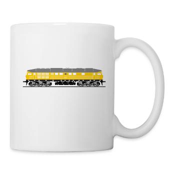 BR 130 page construction ferroviaire jaune - Mug blanc - blanc - Droite