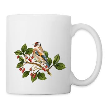 Bunter Vogel - Tasse - Weiß - Rechts