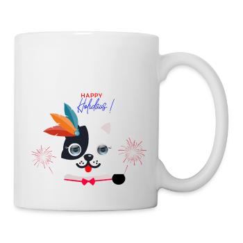 Greetings from a blue-eyed cat. - Mug - white - Right