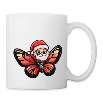 Papillon Père Noël Dessin animé - Mug blanc - blanc - Droite
