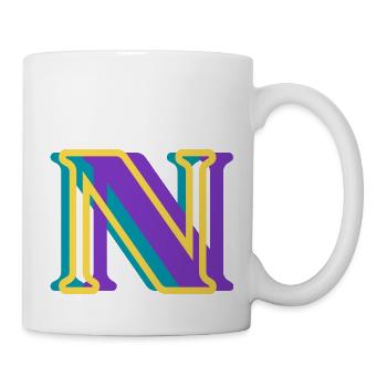 Multicolored letter n - Mug - white - Right