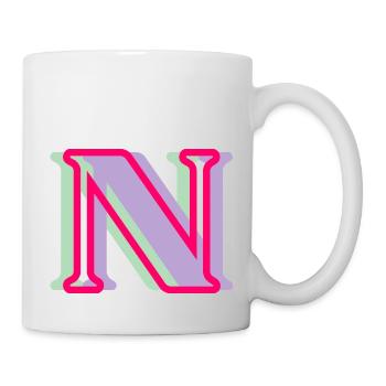 Multicolored letter n - Mug - white - Right