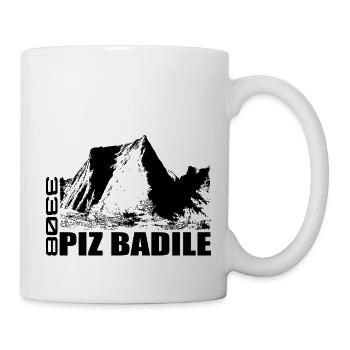Piz Badile, Berg, Gebirge, Schweiz, Bergell, Alpen - Tasse - Weiß - Rechts