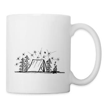 Camping in the forest - Mug - white - Right