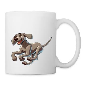 Weimaraner - Tasse - Weiß - Rechts