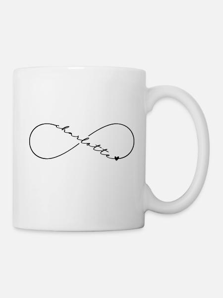 Charlotte Name Symbole de l’infini - Mug blanc - blanc