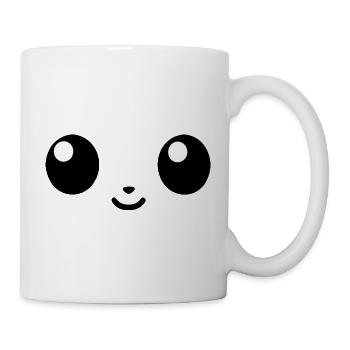 Happy face, cartoon eyes, expression of joy - Mug - white - Right