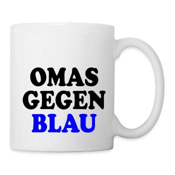 Omas gegen blau - Tasse - Weiß - Rechts