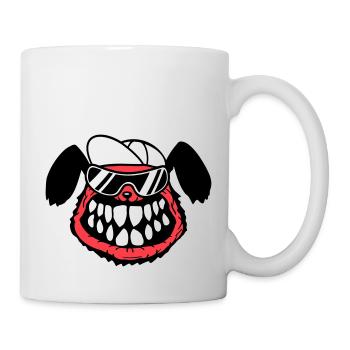 chien monstre méchant dangereux dents sourire sourire - Mug blanc - blanc - Droite
