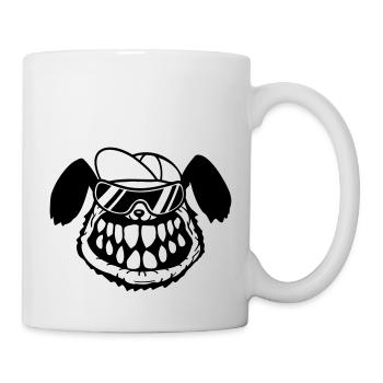 chien monstre méchant dangereux dents sourire sourire - Mug blanc - blanc - Droite