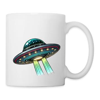 Soucoupe OVNI Bande Dessinée - Mug blanc - blanc - Droite