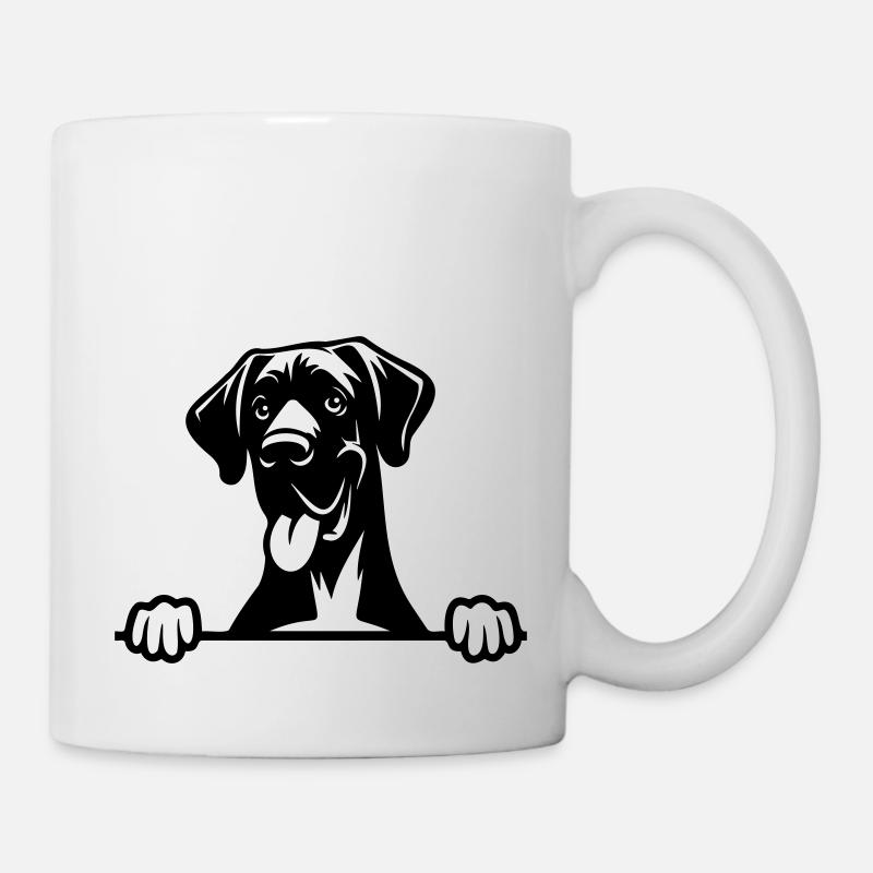 Dänische Dogge - Tasse - Weiß