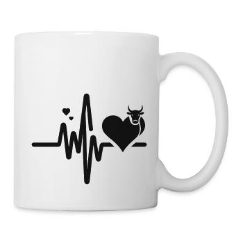 t Cow Farmer Heartbeat - Mug - white - Right