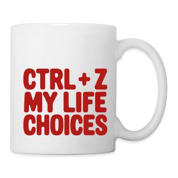 Ctrl+Z My Life Choices - Funny Programmer / Coder - Mug - white - Right
